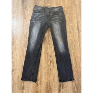 Salvage Supply‎ Co Mayhem Straight Jeans Buckle Dark Wash Grey Mens 28x31